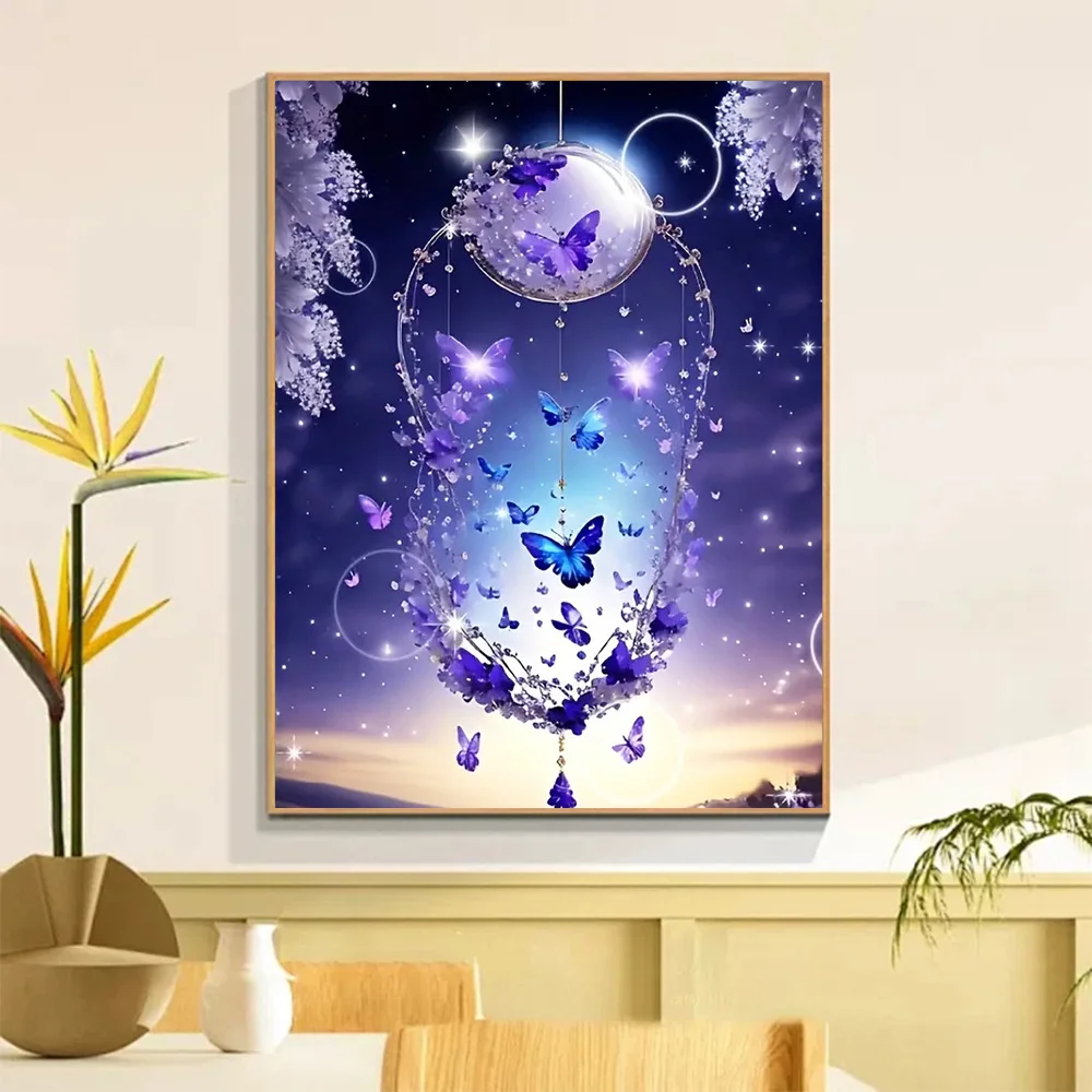 Frameless,Full Diamond Painting Flower Drill Mosaic Animal Embroidery Butterfly New Collection 2025 Handmade Gift Wall Decoratio