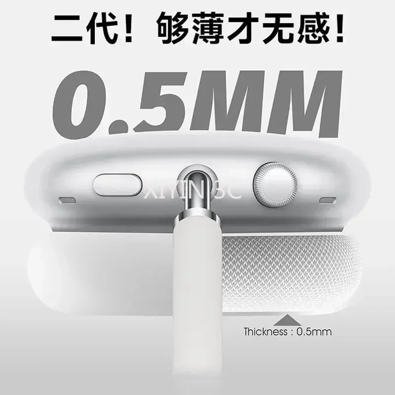 غطاء حماية من السيليكون بأربعة في واحد باللون البرتقالي من مادة TPU مناسب لسماعات AirPods Max/2 الجديدة لعام 2025 مضادة للسقوط والغبار