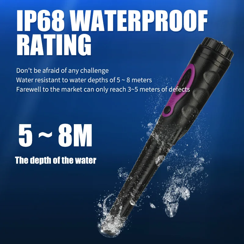

Handheld Waterproof Metal Detector Outdoor Treasure Hunting Positioning Rod Treasure Detector Metal Detector Underwater Treasure