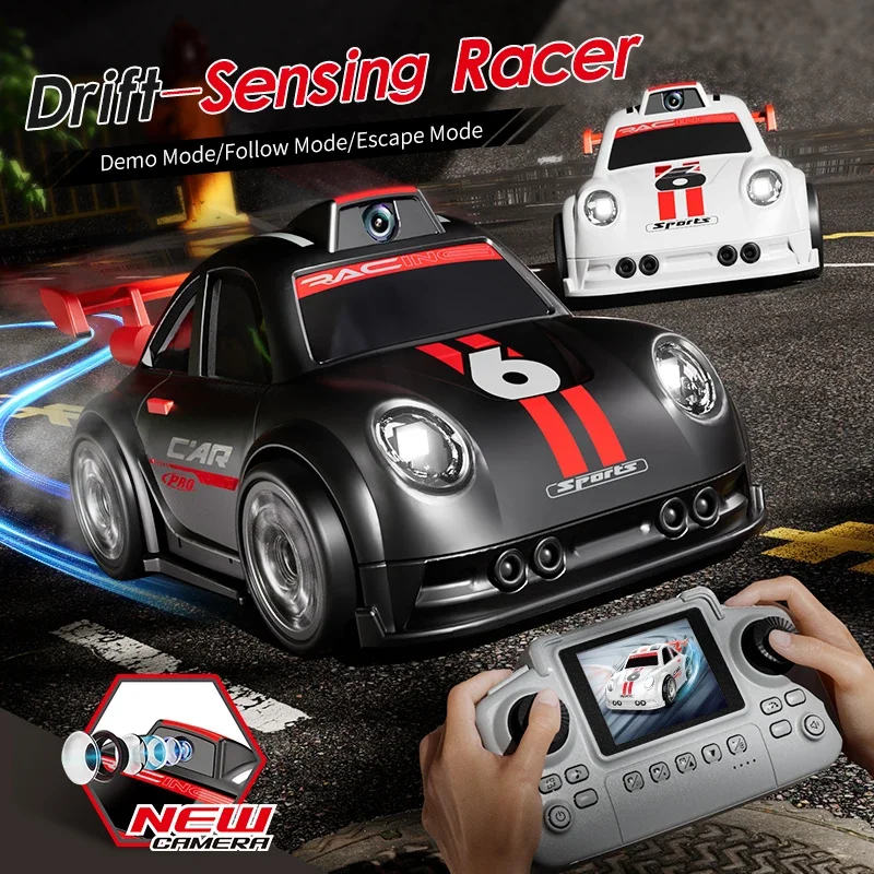 

C6 2.4GHz Remote Control Car High-Speed Hobby RC Drift Car, Follow-Me Mode, Demo Mode, Escape Mode, and LED Lights