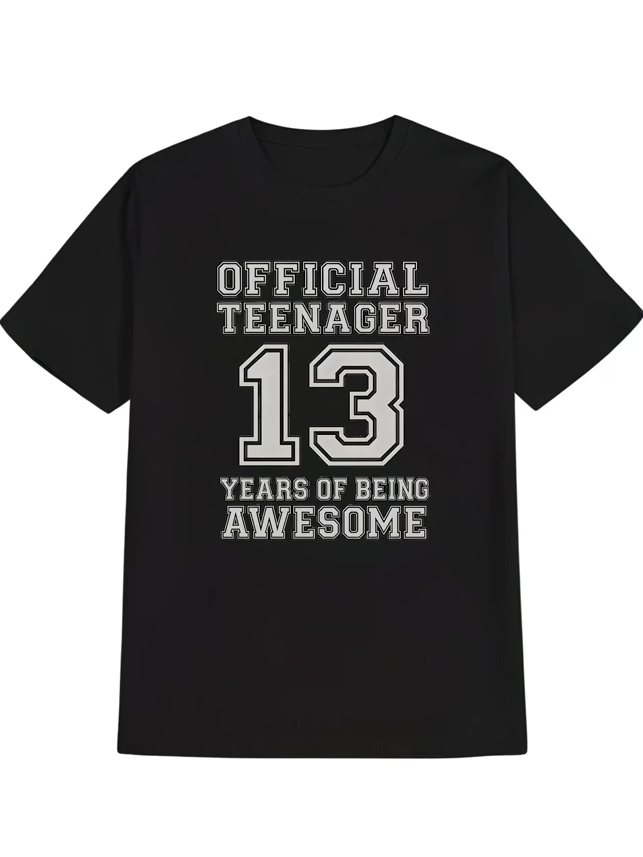 Teenager 13 Years of Being Awesome Graphic Men's T Shirt Cotton Tee Women Summer Novelty Oversize Casual Horror Meme Loose Trend