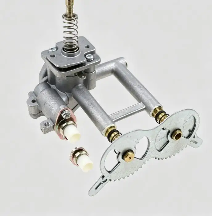 Left Direction Gas Stove Thermocouple Switch Assembly Single Needle Valve Stainless Steel 40x90x52mm For Ignition Control Replac