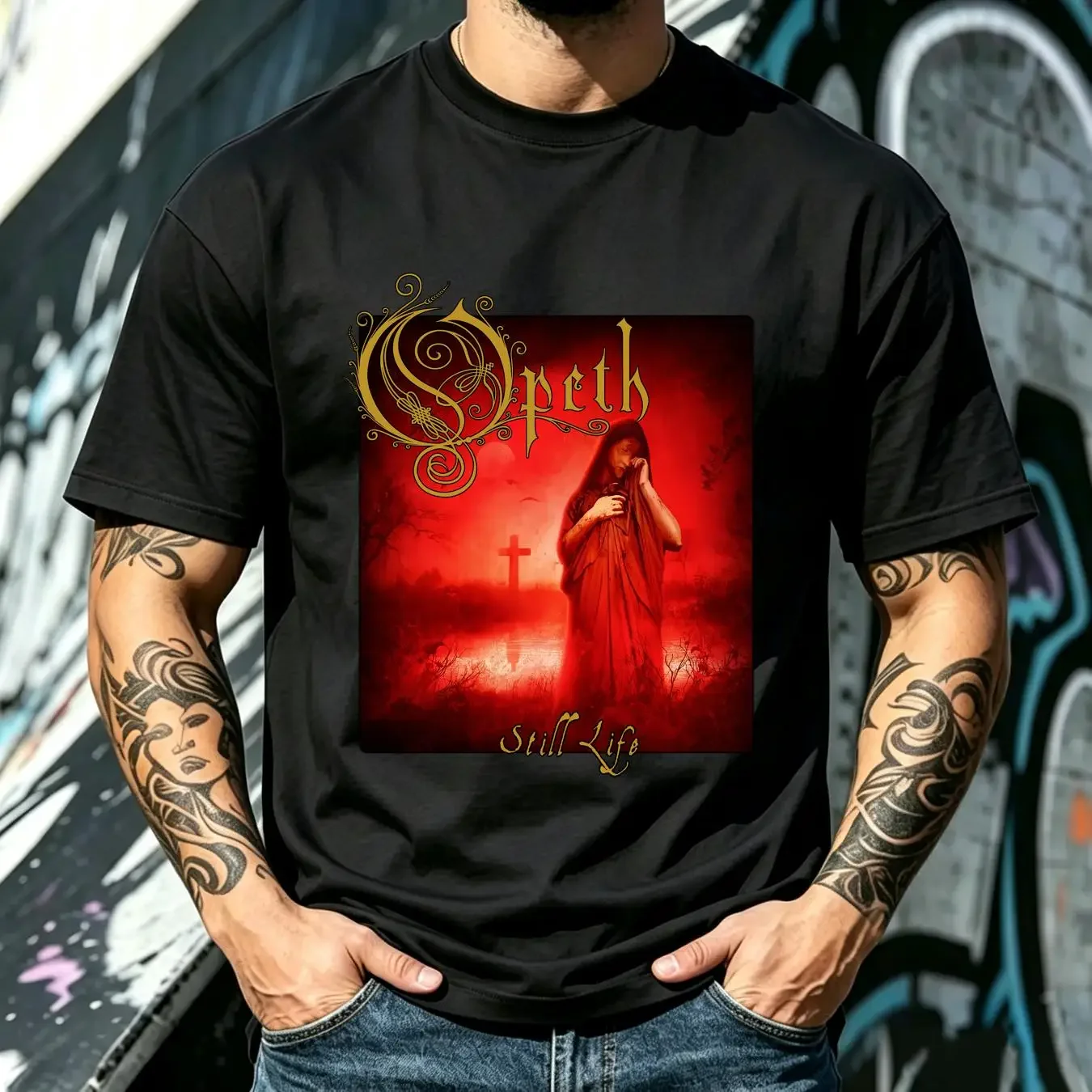 washed T Shirt Opeth Still Life death metal amorphis katatonia paradise lost vintage Washed Comfortable Versatile Breathable