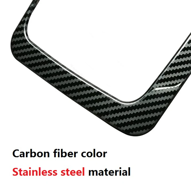 Highly Recommended For Ford Ranger Everest Endeavor 2015+ Carbon Fiber Stainless Steel Gear Shift Panel Cover Trim Frame Decor A