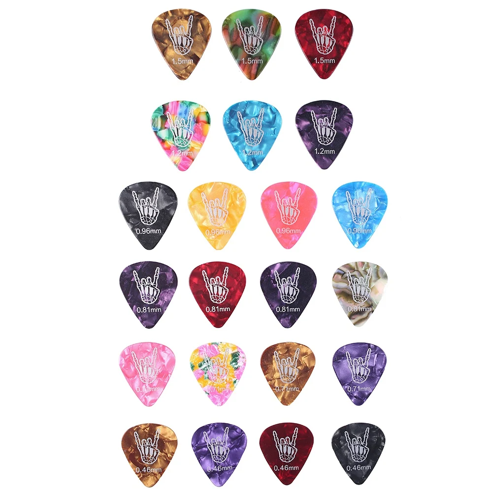 TUREBG Guitar Picks Holder Case Bag Organizer Box Include 22 Guitar Picks Guitar Plectrums Storage Pouch for Bass/Ukulele