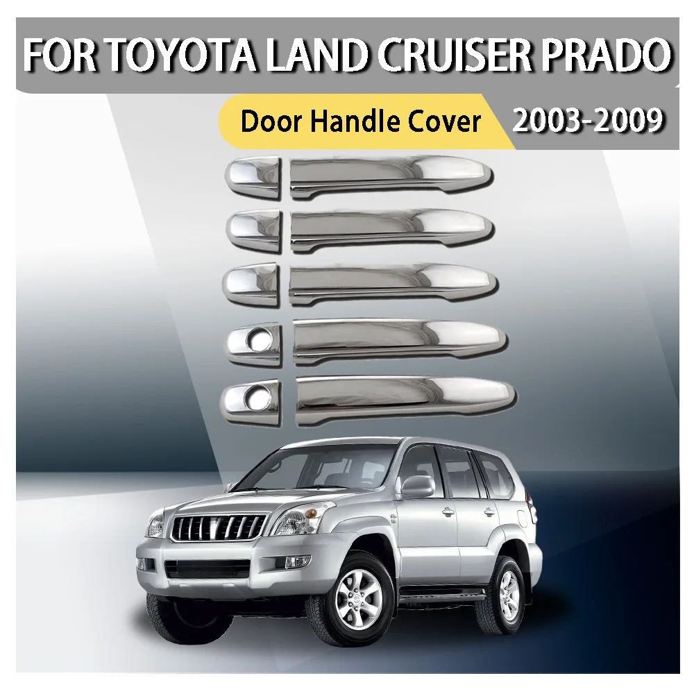 

Abs Chrome Plated Silver Car Door Handle Cover For Toyota Land Cruiser Prado Fj120 2003 - 2009 Car Accessories Exterior Decorate