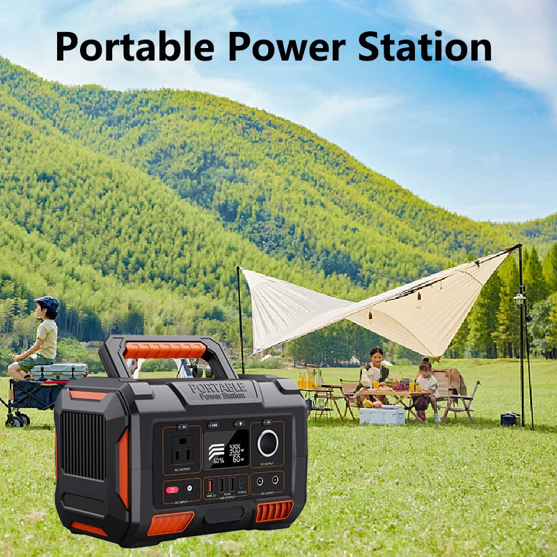 Portable Power Station 300W (Peak 500W), 270Wh Backup Battery Power Supply with Pure Sine Wave 110V / 220V AC Outlets