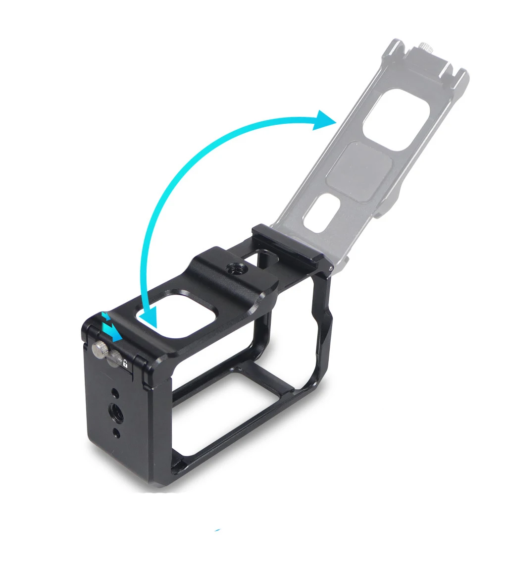 For DJI Osmo Action 3 4 5Pro Case Aluminum Frame Alloy Protector Shell Cage Folding Adapter For Dji 3 Action4 camera Accessories