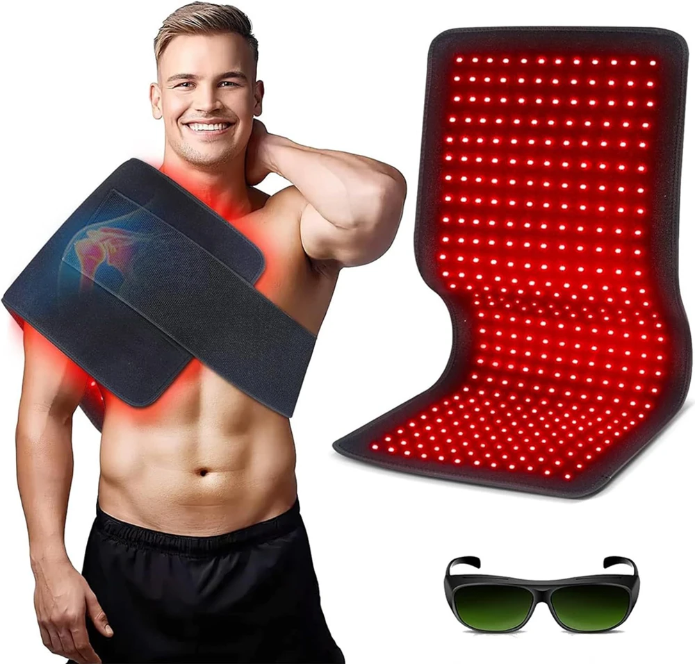 360 LEDs Light Therapy Waist Pad 630nm 470nm 55W High Power Slimming Belt Body Massager Back Pain Relief Skin Firming Wrap