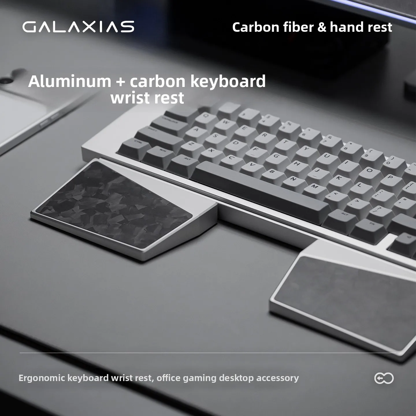 Custom Aluminum Alloy Mechanical Keyboard Wrist Rest, Ergonomic Palm & Wrist Support Pad for Gaming and Office Desk Setup Gift