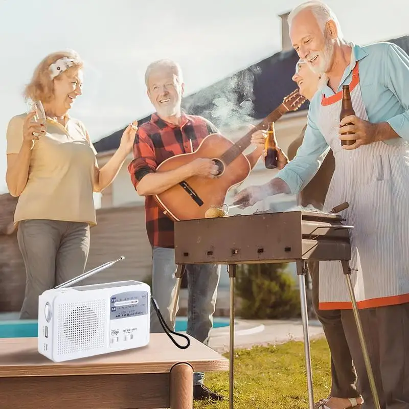 

Solar Powered Radio Multifunctional Crank Radio Portable Broadcast Receiving Equipment Outdoor Audio Player With Flashlight For