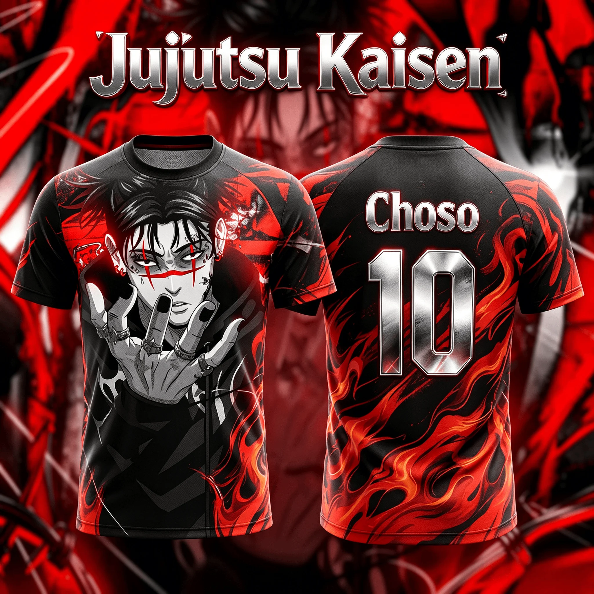 Anime Jujutsu Kaisen Choso 3D Print Casual Sports Breathable Short Sleeve Y2K 2026 Summer Trendy Unisex Tops for Adults Kids