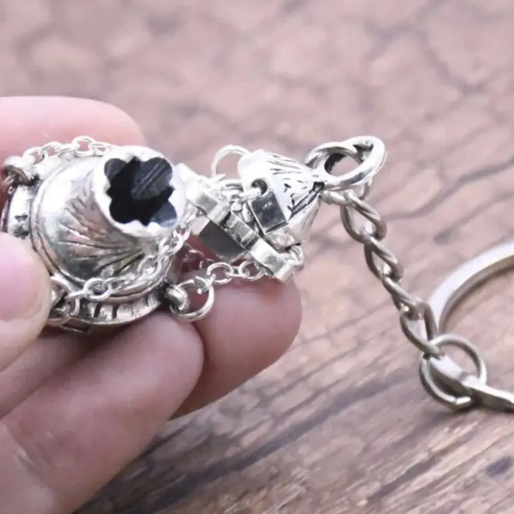 Durable DIY Religious Keychain Pendant Unique Design Silver Car Key Ring Pendant Alloy Christian Incense Church