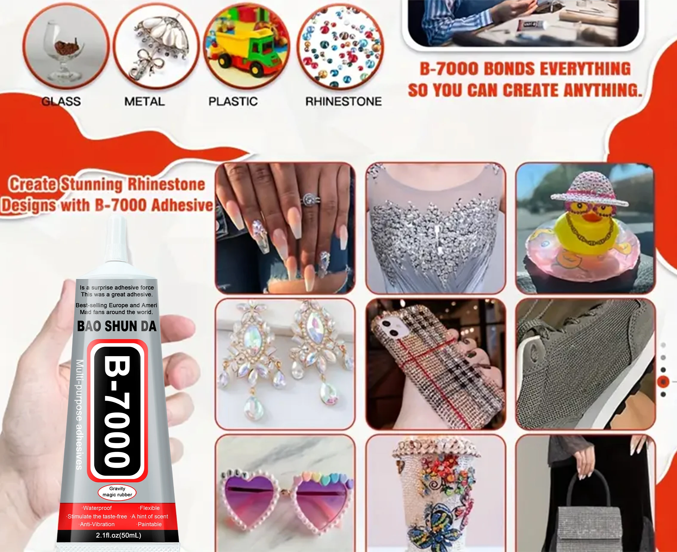 B7000 Kleber 15/25/50/110ML Epoxidharz Reparatur Kleber Handy Touchscreen Schmuck Handwerk Kleber Werkzeug mit Feinen Nadel Outlet – Detail 3
