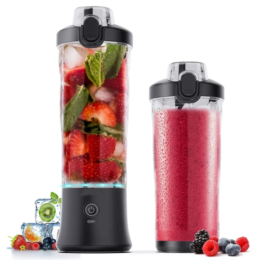 Electric Portable Blender Smoothies 600ML  USB Rechargeable 4000mAh Powerful Ice Crush Fresh Fruit Juicer Mini Personal Blender