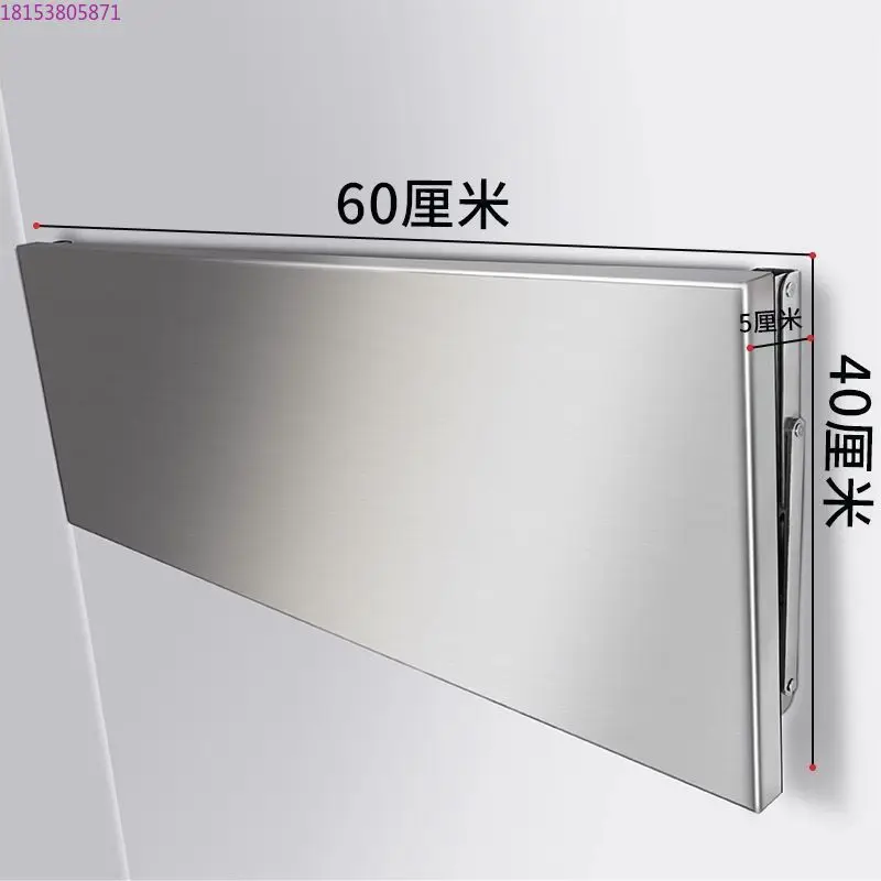 

304 stainless steel folding table table household kitchen simple desk wall rack