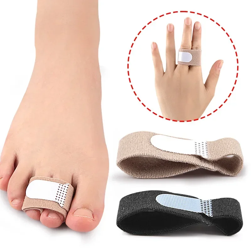 2Pcs New Elastic Toe Bandage Finger Divider Day Night Use Orthotics Toe Bone Thumb Adjuster Men Women Middle Toe Stretcher