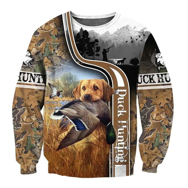 Fashion Men Women Animal Dog Hunting 3D Printing Sweatshirt Harajuku Unisex Casual Man Fashion Tracksuit Tops