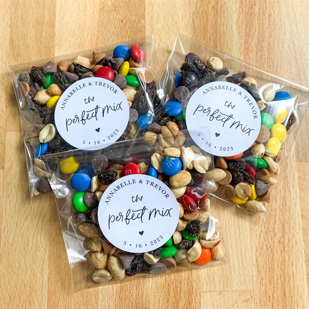 50PCS The Perfect Mix Stickers || Personalized Wedding Trail Mix Favors