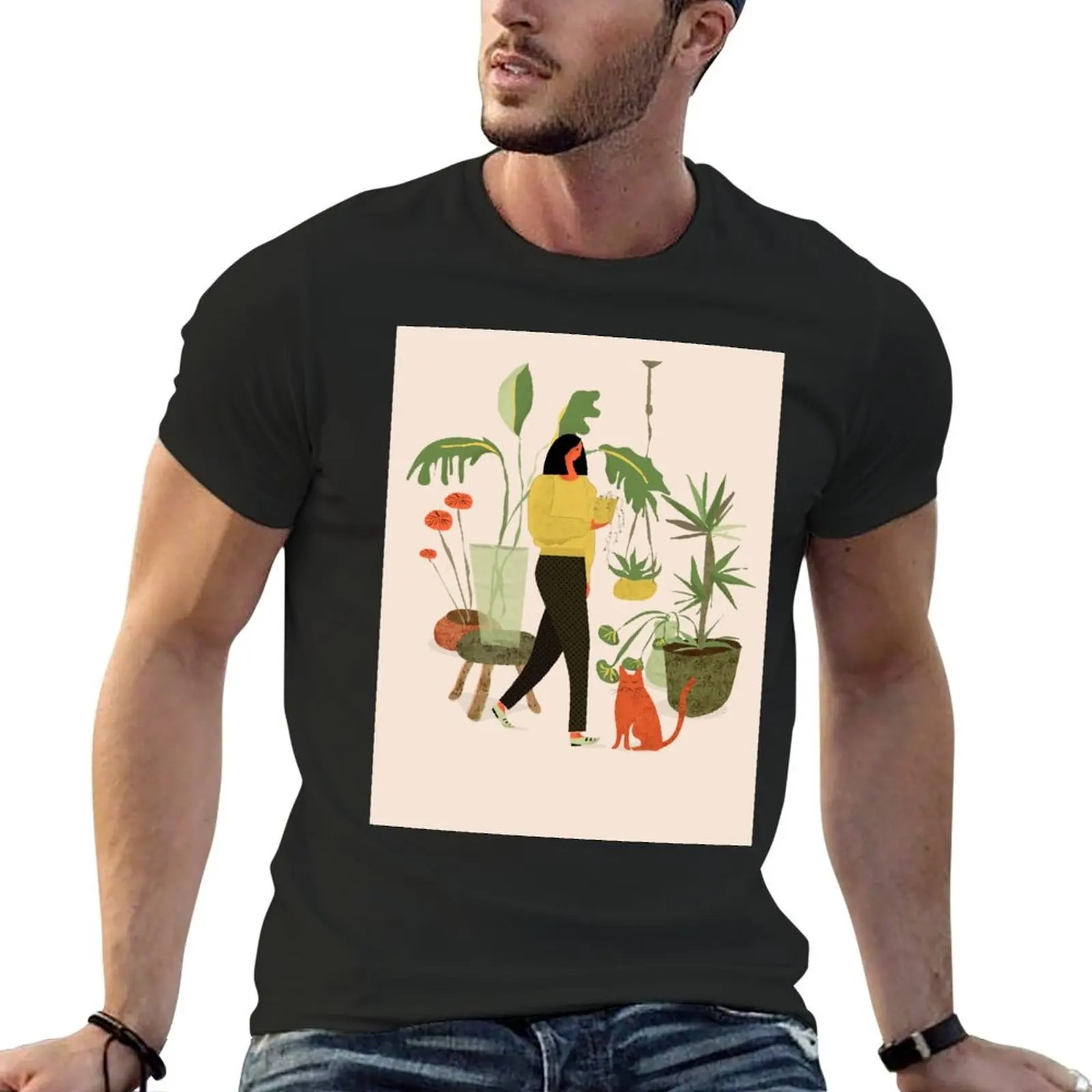 Migrating a Plant T-Shirt basketball graphic tees man clothes essential t shirt mens white t shirts