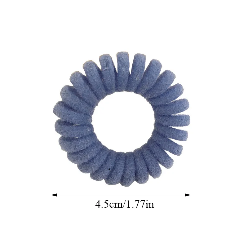 5Pcs Elastic Knit Telephone Wire Hair Bands Woman Accessories Rubber Band Headwear Rope Spiral Shape Ties