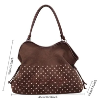 Brand Women's Shoulder Bag Y2k Fashion Sweet Polka Dot Handbag Korean Casual Versatile Leopard Print Brown Frosted Tote Bags - Image 6