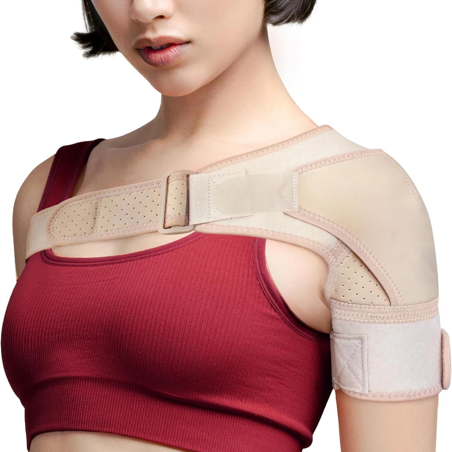 

Neoprene Shoulder Brace for Torn Rotator Cuff,Support&Compression Sleeve Wrap for Stability Recovery, Fits Left&Right Arm