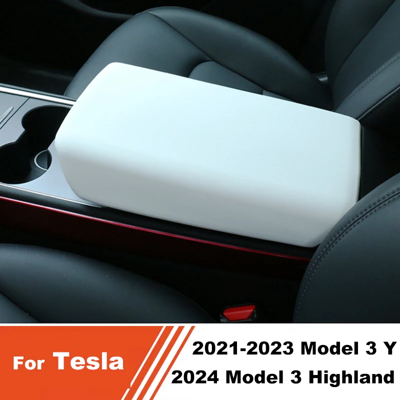 

Soft Armrest Protector Box Cover For Tesla Model 3 Highland Model Y 2021-2024 Car Accessories