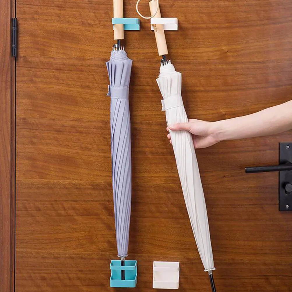 

2pcs Umbrella Storage Rack Beige Detachable Compartment Water Drain Design Home Entryway Organizer Multi-Functional Household