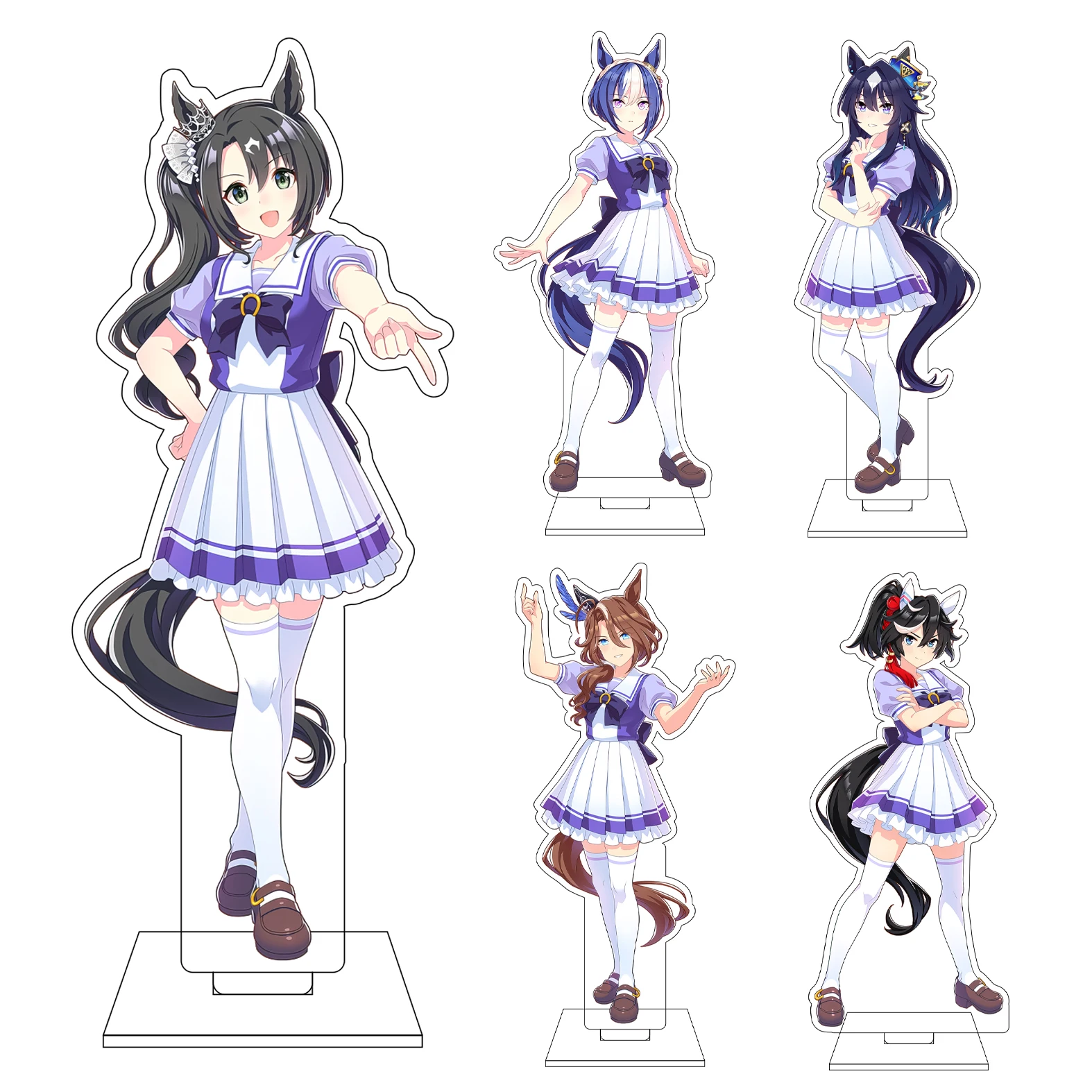 16CM Anime Uma Musume Pretty Derby Cosplay Acryl-Figur-Ständer Tokai Teio Silence Suzuka Special Week Ornamente Geschenk