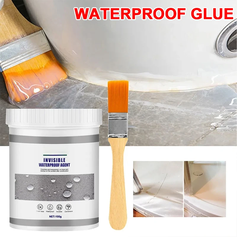 

30/100/300/600g Transparent Repairing Leak Waterproof Adhesive Strong Bonding Sealant Invisible Waterproof Anti-Leakage Agent