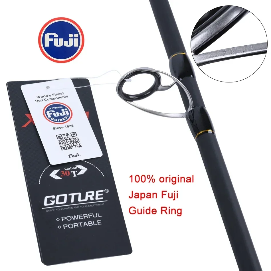 Imagem -02 - Goture Xceed ii Seções Vara de Pesca Spinning Casting Todos os Fuji Ring1.98m3m Fibra de Carbono Varas de Isca Portátil para Pesca de Viagens