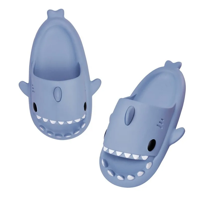 Pallene 2024 New Kids Shark Slippers Fashion Children Cartoon Slippers Girls Boys Home Non-slip Soft Sandal Outdoor Beach Slides