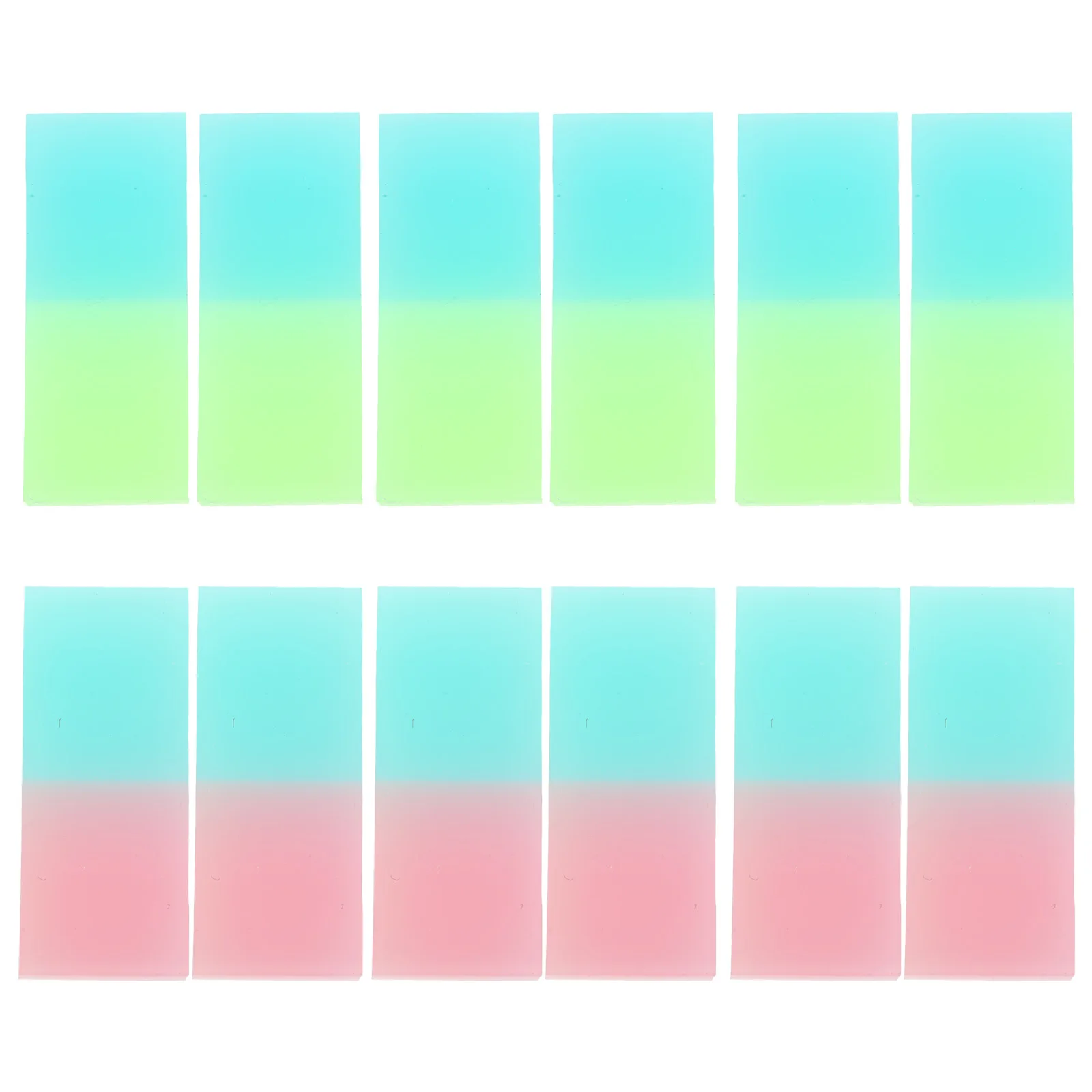

12 Pcs Jelly Square Eraser Rubber Erasers Gradient Pencil Pvc for Kids Bulk Child