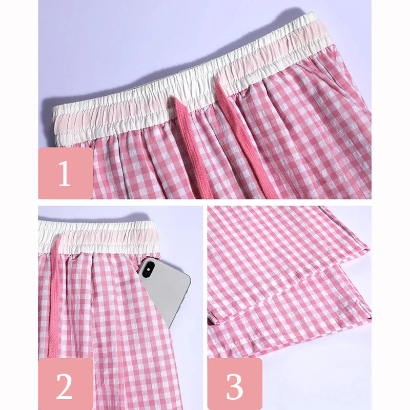 Heißer Verkauf Weiblichen Koreanischen Baggy Breite Bein Hosen Mädchen Patchwork Plaid Hohe Taille Hose Dame Mode Lässig Täglichen Hosen