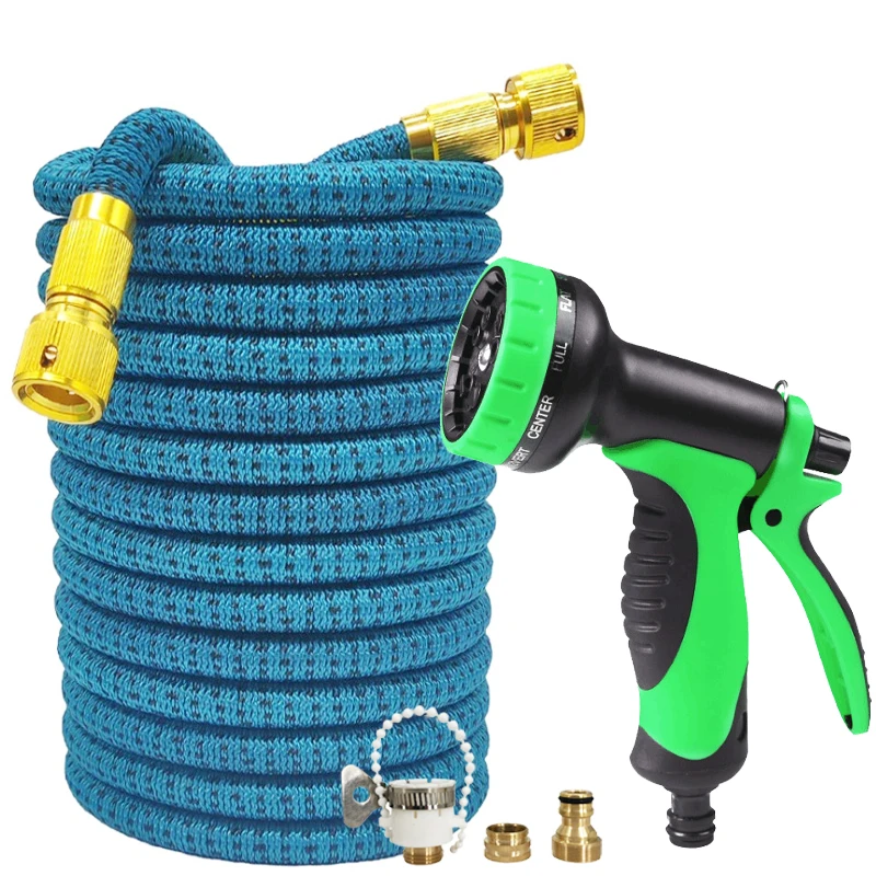 

Гибкий удлиненный садовый шланг Magic Hose, пистолет для полива высокого давления, 10 функций, шланг для орошения сада, инструмент для мойки автомобилей