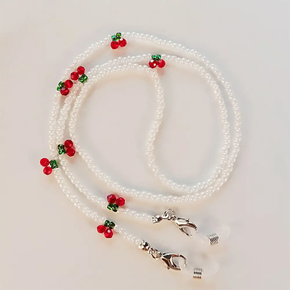 

Non-slip Acrylic Beaded Eyeglass Cord Eyewear Holder Strap Sunglasses Lanyard Beaded Cherry Glasses Chain Holder