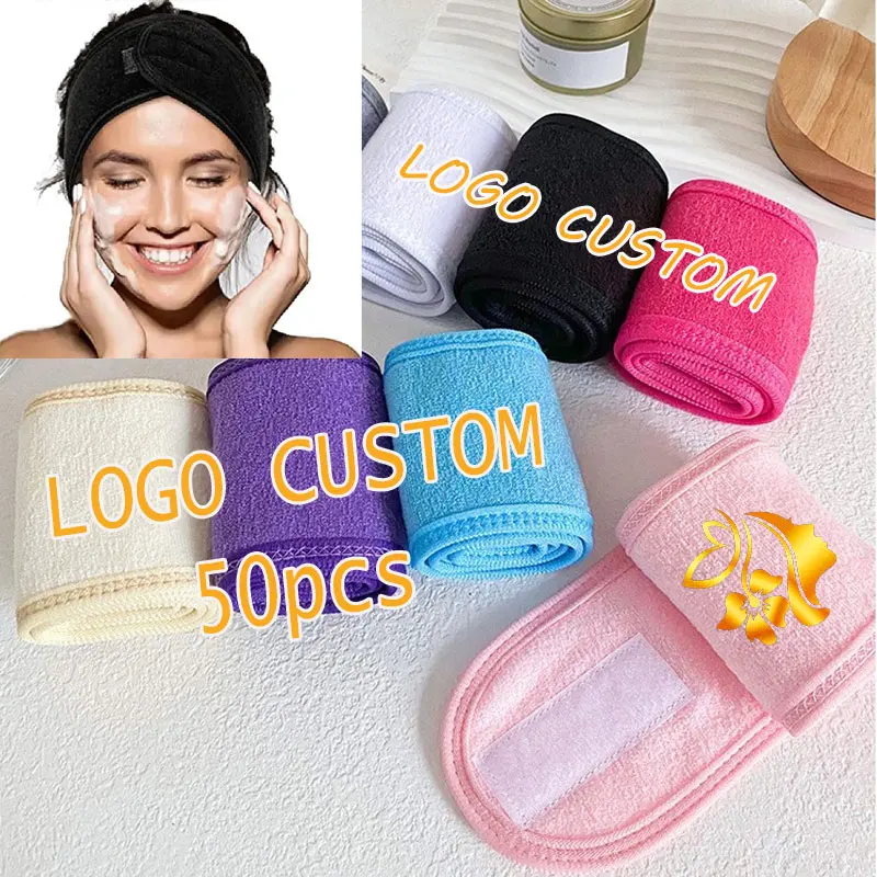 

Недорогие повязки для волос, нескользящие повязки для йоги, спа, душа, макияжа, умывания, косметические повязки для женщин, аксессуары для макияжа, 50 шт.