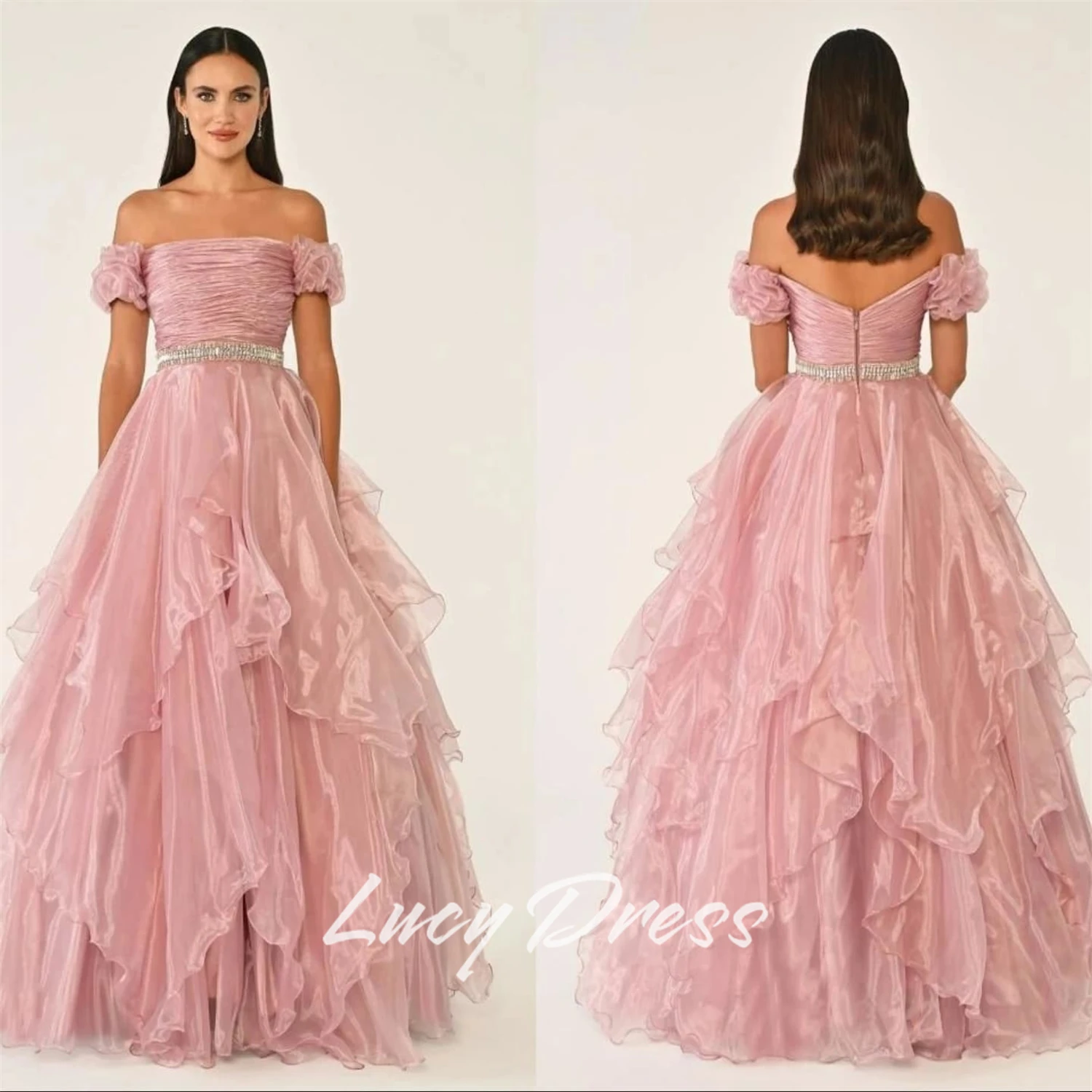 

Lucy Customized Prom Dress Sharon Happy Evening Dresses Luxury 2025 Elegant Party Dresses for Special Occasions فساتين سهرة