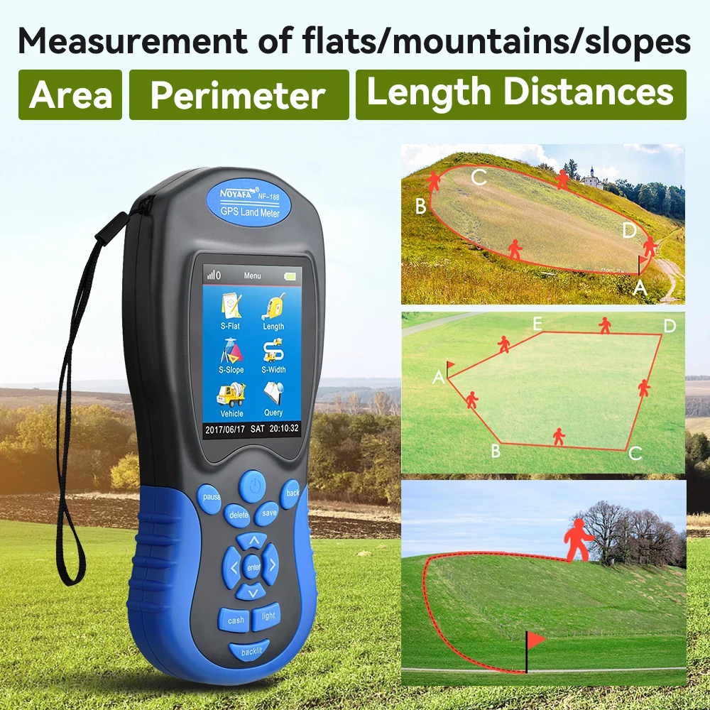 GPS Land area meter measure device with USB Navigation Track Calculation Meter For Farm Land Mapping Network  tool Noyafa NF-188