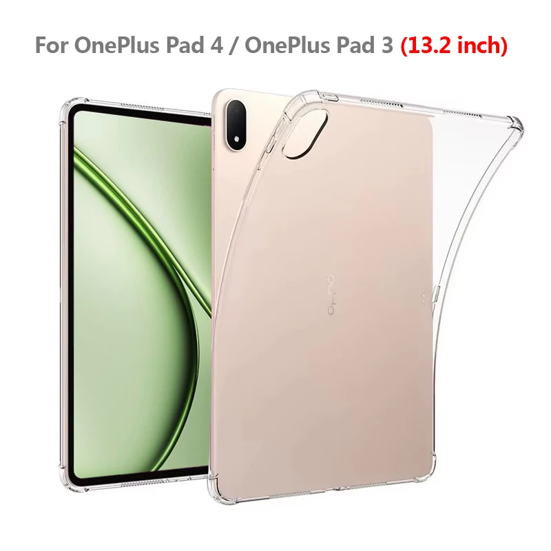Funda For OnePlus Pad 4 Case 2026 Soft TPU Tablet Case For OnePlus Pad 3 / One Plus Pad 4 3 13.2 inch Transparent Back Cover