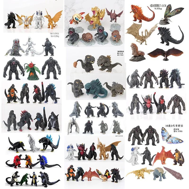 تمثال وحوش Godzilla PVC ، تمثال العمل ، نموذج أنيمي ، ديناصور ، كينج كونغ ، Gk ، مكتب ، ألعاب قابلة للتحصيل ، هدية