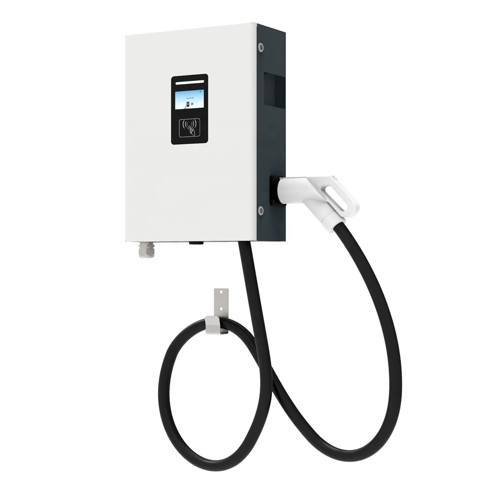 Ccs Type 2 Drie Fase 5 Draad Draagbare Auto Laadstation Muur Gemonteerde 20KW Dc Ev Charger