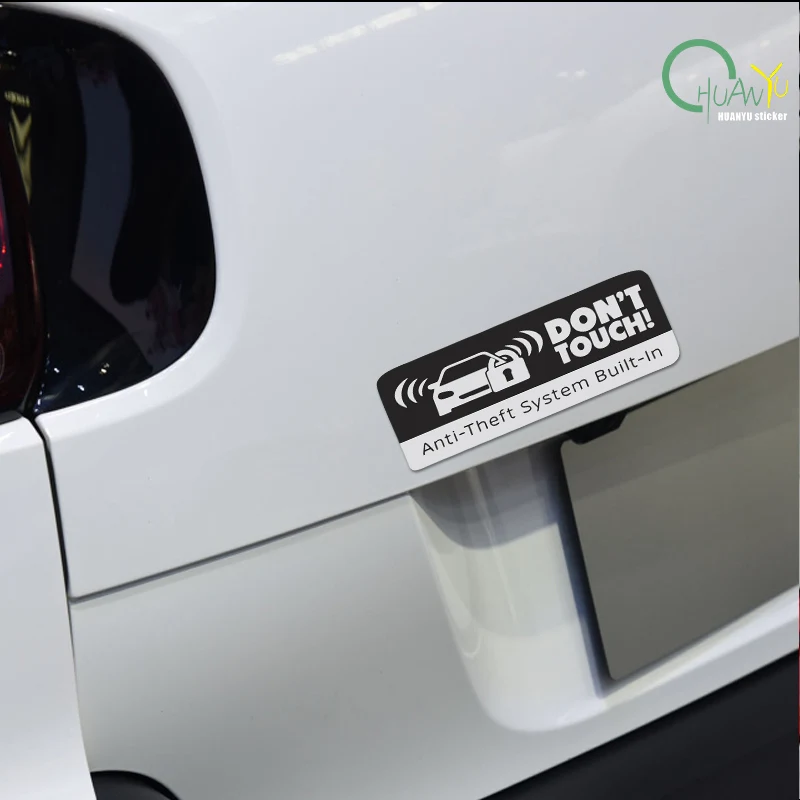 Anti-theft system reminder car sticker; kick plate open reflective sticker warning waterproof creative sticker