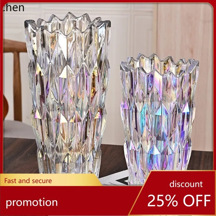 

HXL Glass Vase Transparent for Water-Cultured Flowers and Lucky Bamboo, Living Room Table Decoration