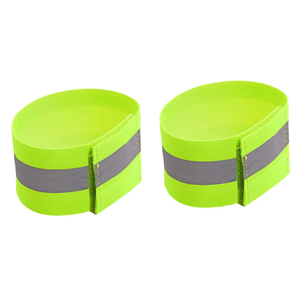 

2Pcs Outdoor Reflective Safety Bands High Visibility Wrist Foot Bracelets Running Hiking Night Fluorescent Security