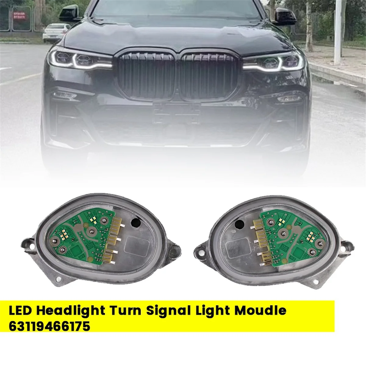 1Pair Front LED Headlight Turn Signal Light Moudle 63119466175 63119466176 for BMW X7 G07 2019-2022 DRL Light Source EU