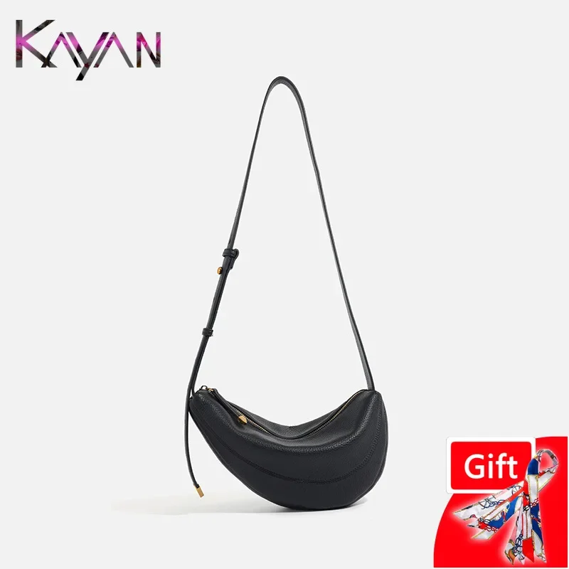 

Korean Style Casual Women Shoulder Saddle Bag Versatile Solid Female Crossbody Dumpling Bag Water Drop Bag