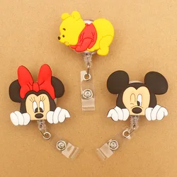 Disney Cartoons Winnie The Pooh Mickey Style Scalable Badge Reel Holder Nurse Doctor Student Name Tag And Id Holde Accessories