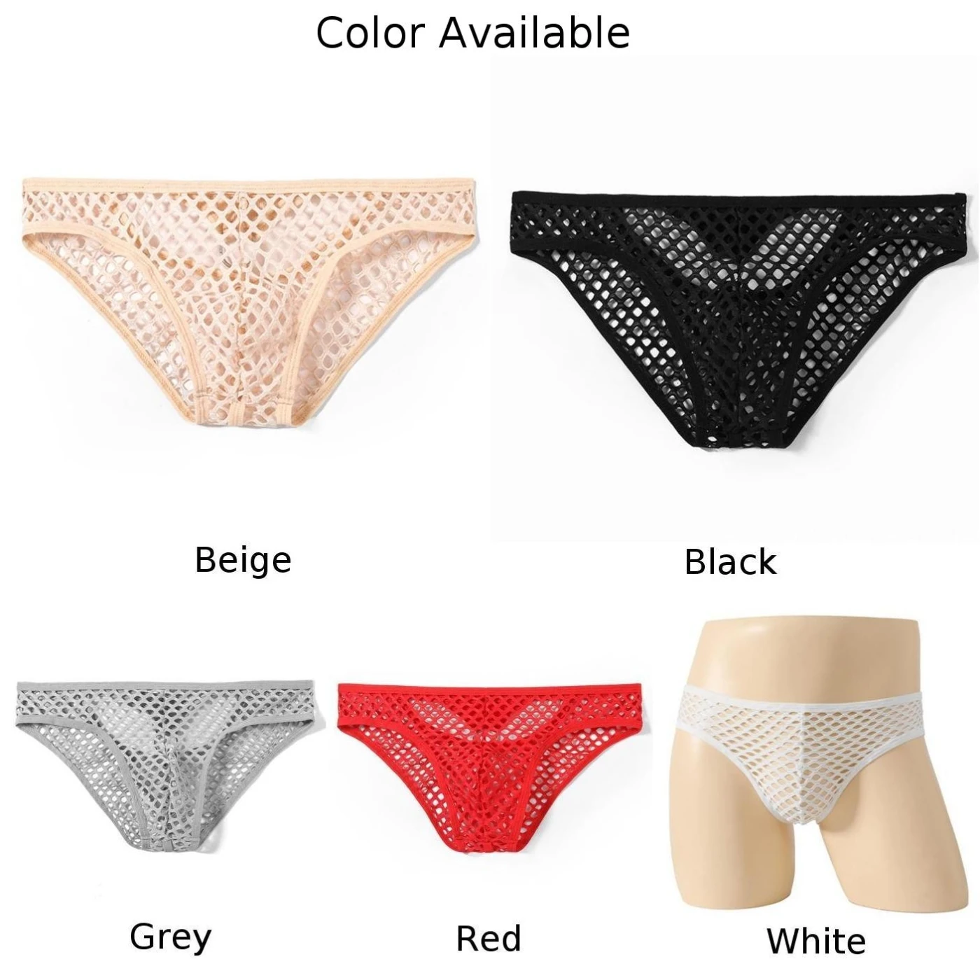 Tanga Transpirable Blanca para Hombre, Estilo Clásico, Ropa Interior Transpirable